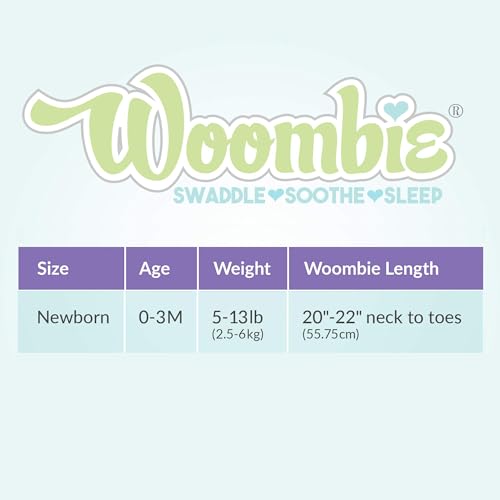 Woombie Simply Baby Swaddling Blanket I Soothing, Cotton Baby Swaddle I Wearable Baby Blanket, Pink Blush, 0-3 Months