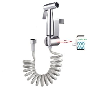 Handheld Bidet Sprayer for Toilet Portable Pet Shower Toilet Water Sprayer Seat Bidet Attachment Bathroom Stainless Steel Spray for Personal Hygiene (Hook)