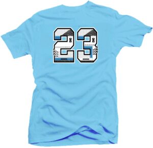 jordan 3 unc cement sneaker shirt to match (jordan 3 unc cement sneaker shirt to match- snelos 23 (blue), l)
