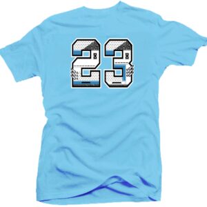 Jordan 3 UNC Cement Sneaker Shirt to Match (Jordan 3 UNC Cement Sneaker Shirt to Match- Snelos 23 (Blue), L)