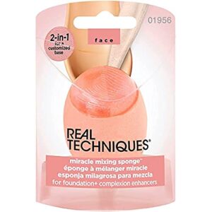 real techniques new 2-in-1 miracle mixing sponge for foundation and complexion enhancers, 24 g