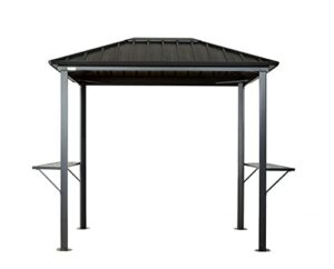 sojag 6' x 8' dakota bbq grill gazebo outdoor weather-resistant aluminum frame shelter