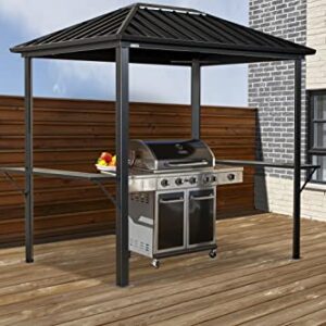 Sojag 6' x 8' Dakota BBQ Grill Gazebo Outdoor Weather-Resistant Aluminum Frame Shelter