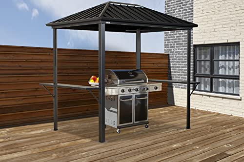 Sojag 6' x 8' Dakota BBQ Grill Gazebo Outdoor Weather-Resistant Aluminum Frame Shelter