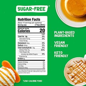 Pyure Organic Caramel Flavored Syrup, Zero Sugar, 1 Net Carb, Gluten-Free, Plant-Based for Vegan Keto Friendly Food, 14 Oz