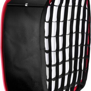 Neewer Foldable Softbox Light Box with Strap Clip, Grill and Carry Bag Compatible with Neewer 480/660/530 LED Light Panels, Opening 10 x 8.7 cm (Black + Red)