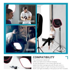 Neewer Foldable Softbox Light Box with Strap Clip, Grill and Carry Bag Compatible with Neewer 480/660/530 LED Light Panels, Opening 10 x 8.7 cm (Black + Red)