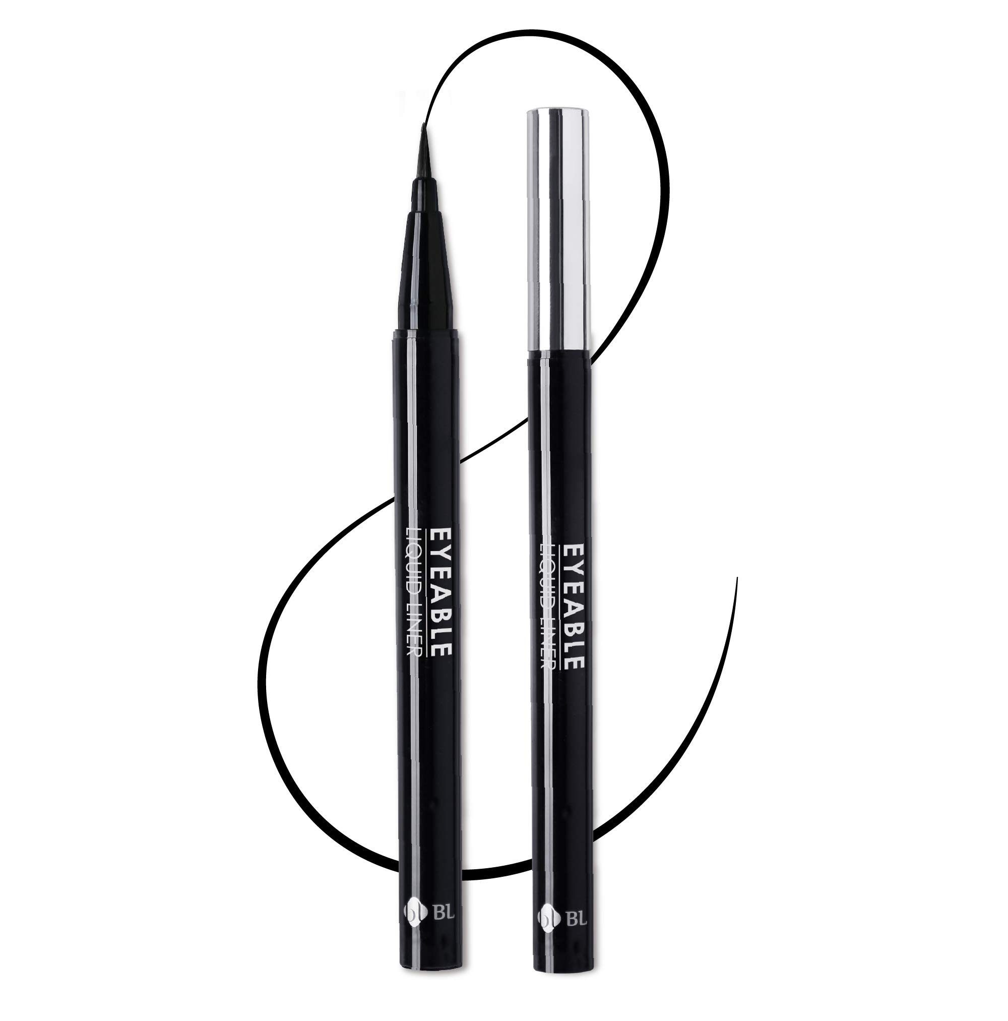 Eyeable Liquid Liner by BL Lashes | Eyelash extension friendlly eyeliner| Safe for lash extensions| Water-based, Smudge-proof, Long lasting formula, Black, 0.6ml