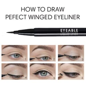 Eyeable Liquid Liner by BL Lashes | Eyelash extension friendlly eyeliner| Safe for lash extensions| Water-based, Smudge-proof, Long lasting formula, Black, 0.6ml