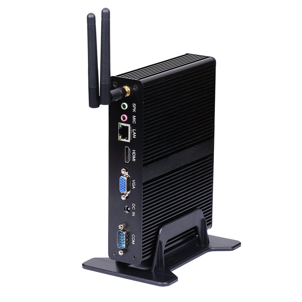 HUNSN Fanless Mini PC, Desktop Computer, HTPC, Nano Kodi Box, Intel Celeron N2920 N2940, Windows 11 or Linux Ubuntu, BM10, 2 x COM, VGA, HDMI, USB3.0, 4 x USB2.0, LAN, 8G RAM, 128G SSD