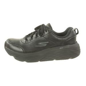 Skechers Women's Max Cushioning Elite-Step Up Sneaker, Black/Black 7.5 Wide US