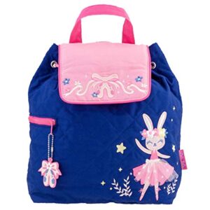 stephen joseph kids' unisex toddler back to school, quilted backpack, ballet bunny dark blue, one size