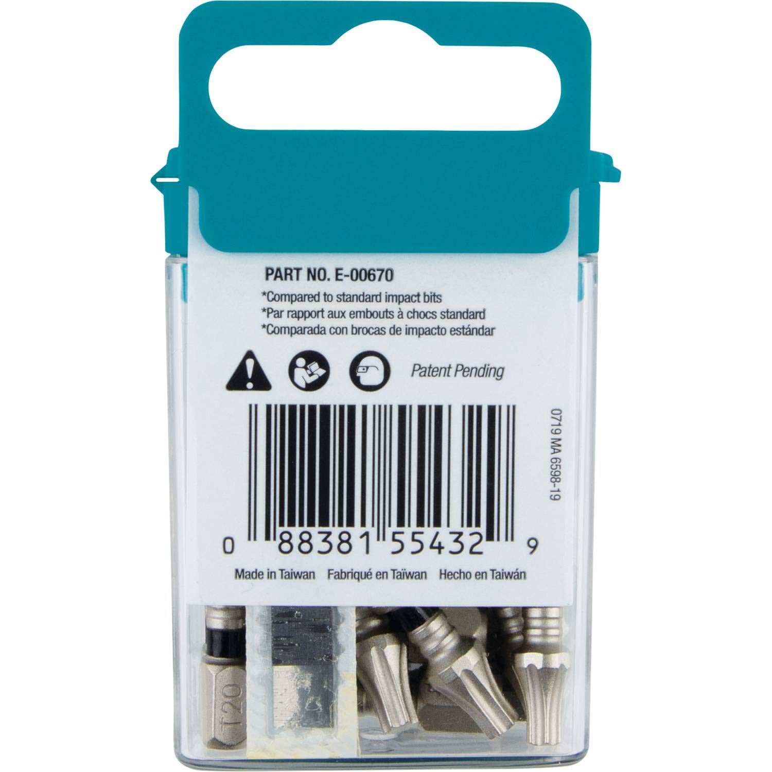 Makita E-00670 Impact XPS™ T20 Torx, 1" Insert Bit, 15/pk