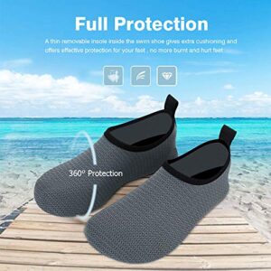 JOTO Water Shoes for Women Men Kids, Barefoot Quick-Dry Aqua Water Socks Slip-on Swim Beach Shoes for Cruise Ship Snorkeling Surfing Kayaking Beach Walking Yoga