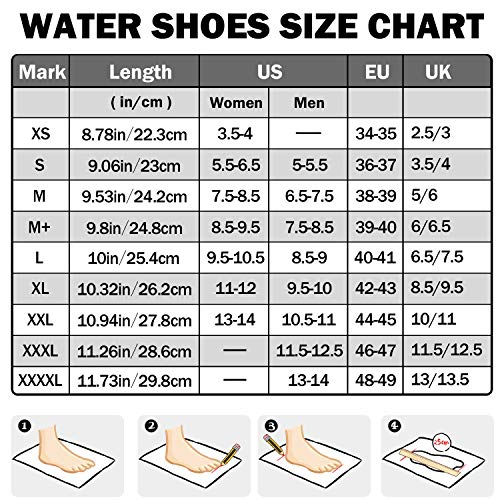 JOTO Water Shoes for Women Men Kids, Barefoot Quick-Dry Aqua Water Socks Slip-on Swim Beach Shoes for Cruise Ship Snorkeling Surfing Kayaking Beach Walking Yoga