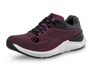 topo athletic women's ultrafly 3 breathable road running shoes, wine/black, size: 9.5