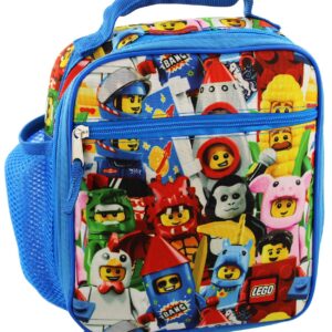 Lego Minifigures Boys Girls Soft Insulated School Lunch Box (One Size, Lego Minifigures)