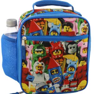 Lego Minifigures Boys Girls Soft Insulated School Lunch Box (One Size, Lego Minifigures)