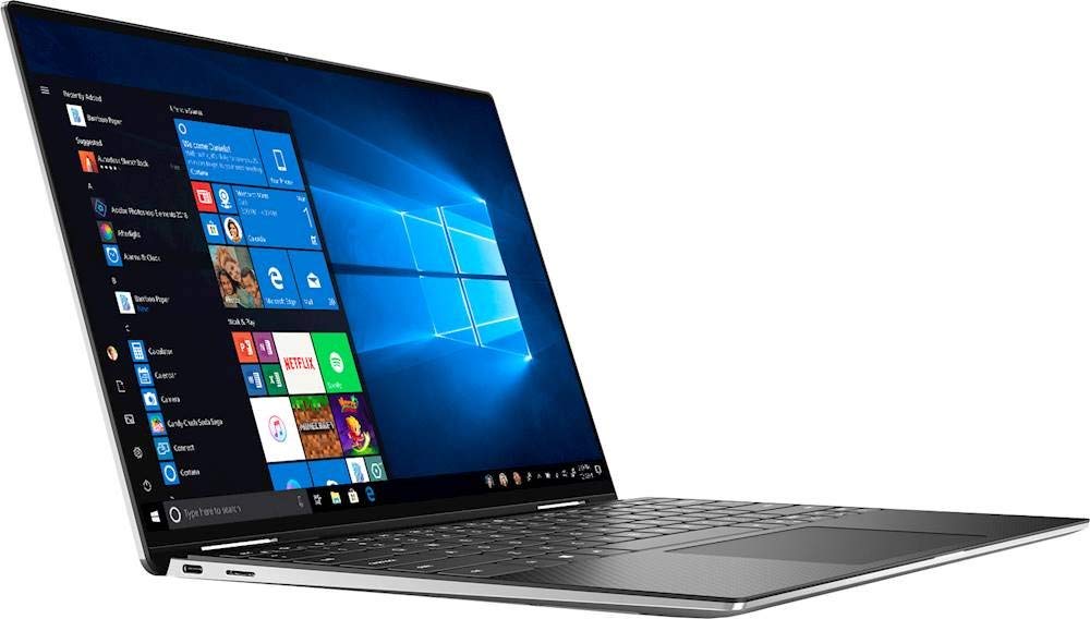 Dell XPS 13 7390 13.4-inch FHD+ Touchscreen 256GB SSD 10th Gen i7 2-in-1 Laptop (8GB RAM, i7-1065G7, Fingerprint Reader, Windows 10 Home) Platinum Silver