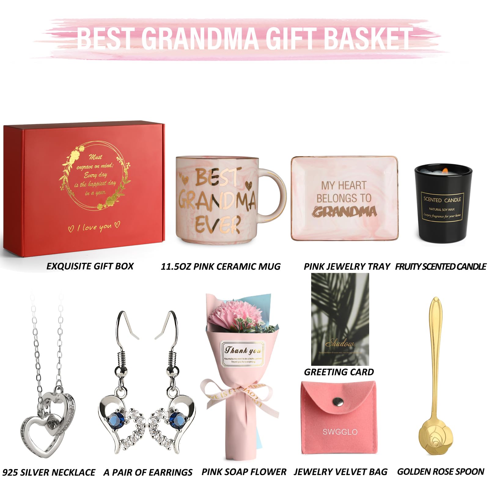 Gifts for Grandma - Birthday Gifts for Grandma - Grandma Gifts - Christmas Gifts for Grandma - Best Mother's Day Birthday Grandma Gift Basket