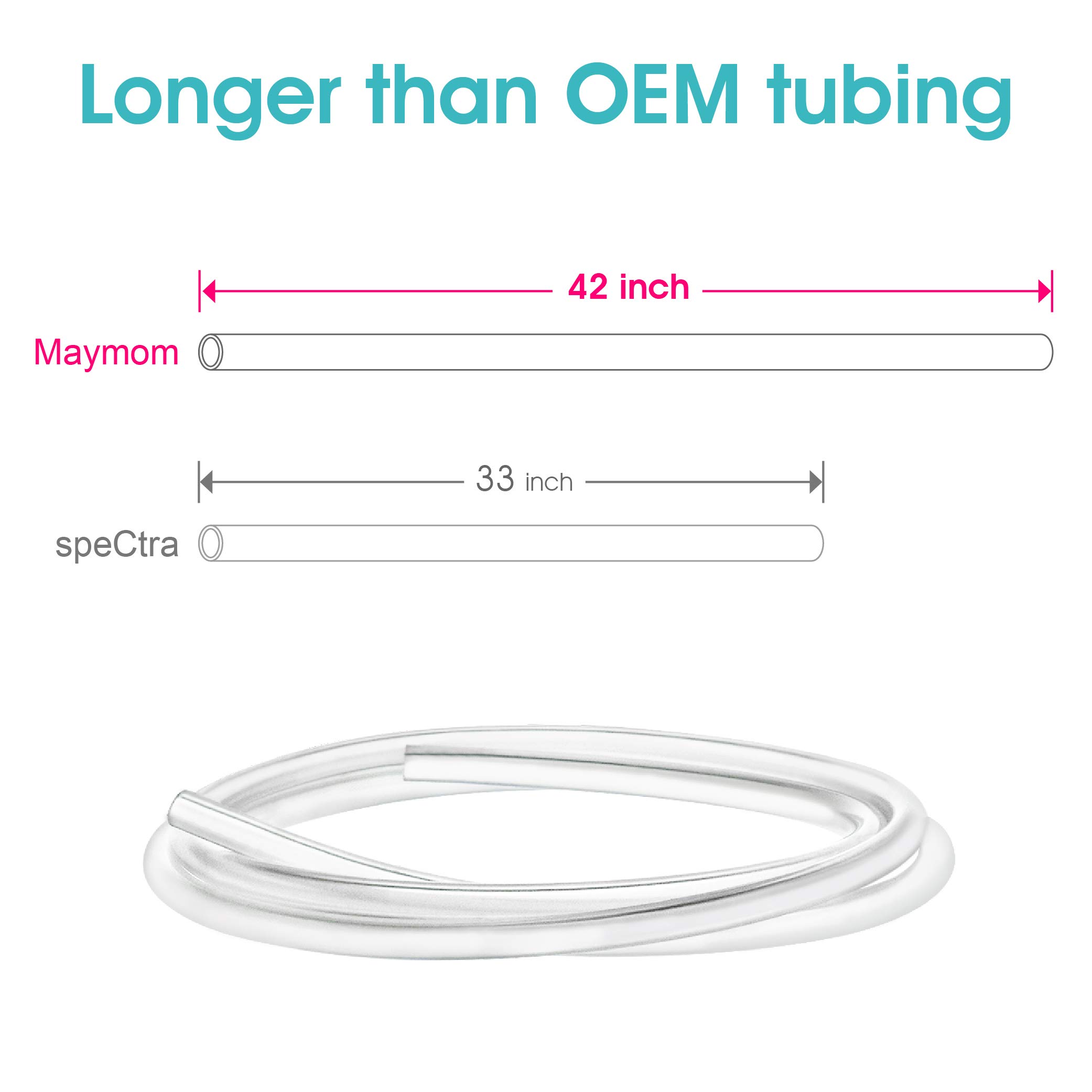 Maymom Tubing for Spectra S1 Pump and S2 Pumps;Maymom Duckbill Valves for Spectra.Replace Spectra Valve,BPA Free, DEHP Free; Not Original Spectra Tubing, Can Replace Spectra Tubes; Made by Maymom