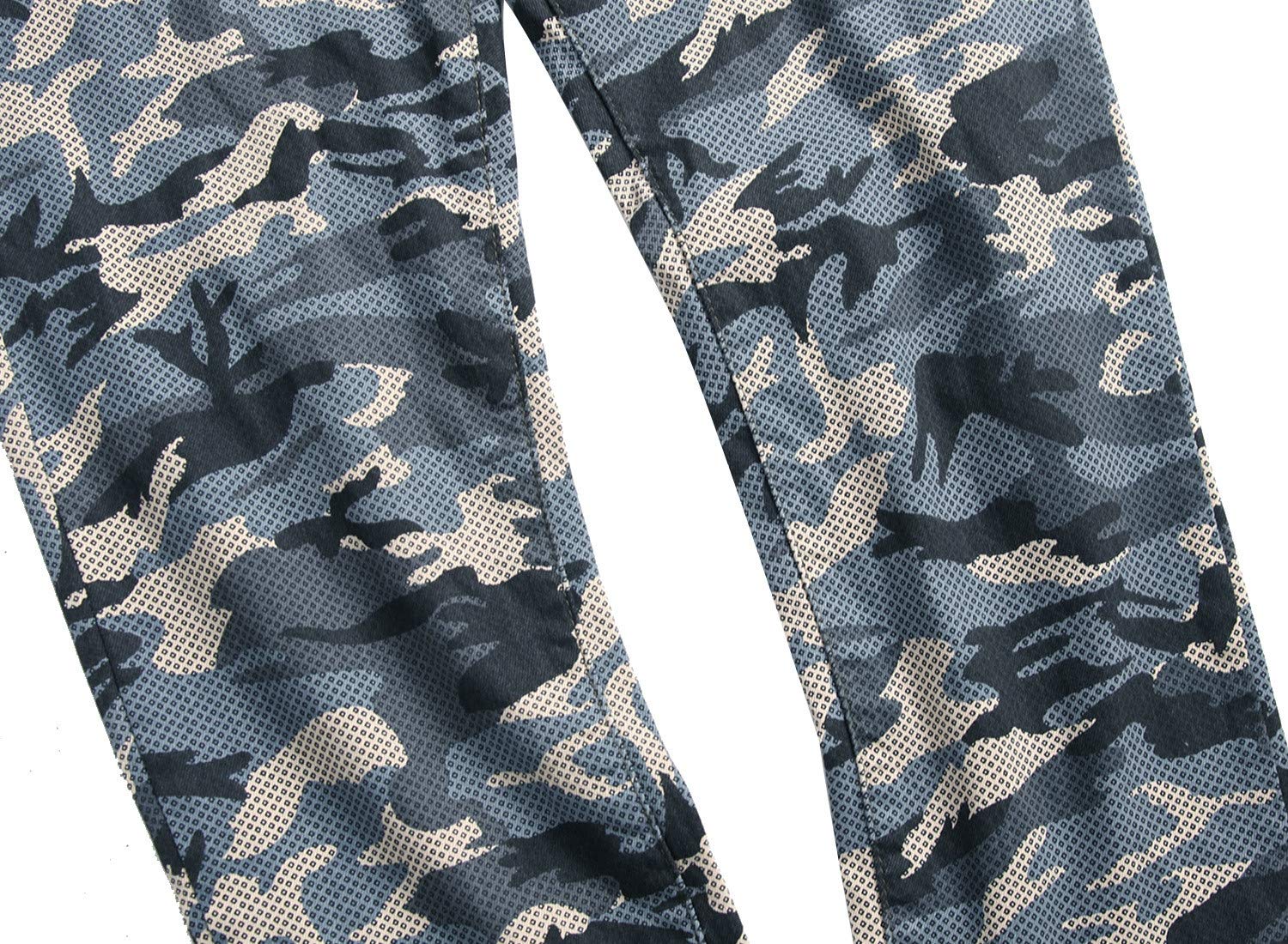 Camo Denim Jeans for Men Moto Biker Slim fit Stretch Jeans Camouflage Skinny Cargo Pants Military Army Combat Pants (Camouflage 1,34)