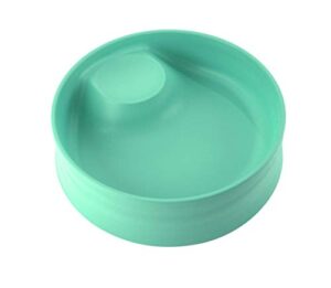 kizingo stackable nudge bowl for infant and toddler self-led feeding (1-pack, sea green)