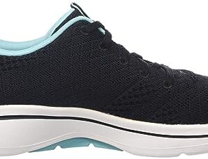 Skechers Women's Go Walk Arch Fit-Unify Sneaker, Black/Aqua, 9