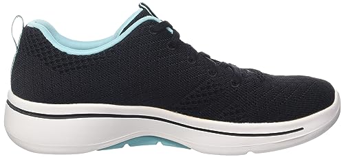 Skechers Women's Go Walk Arch Fit-Unify Sneaker, Black/Aqua, 9