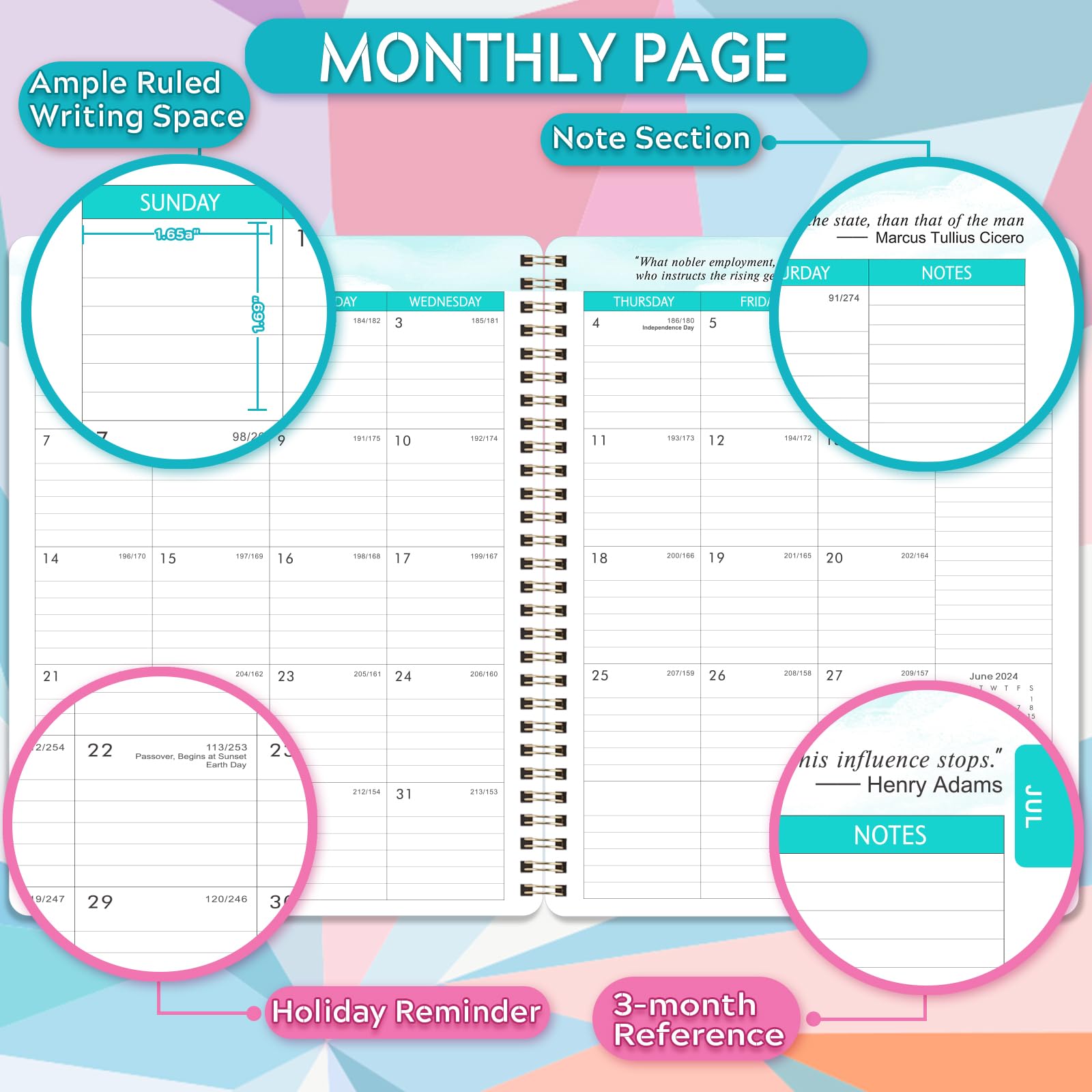 2024-2025 Teacher Planner - Teacher Lesson Planner 2024-2025, July 2024 - June 2025, 8" x 10", Weekly & Monthly Lesson Plan Book for Teachers