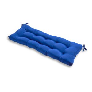 greendale home fashions outdoor 51x18-inch bench cushion, set of 1, blue