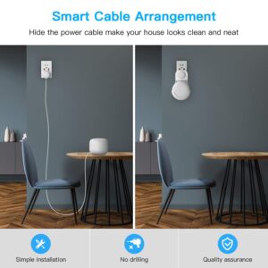 Koroao Smart Home Outlet Wall Mount Only for Google Nest WiFi Router(2nd Generation) - Easy Installation and No Cord Clutter Holder Bracket for Google 4x4 AC2200 Nest Mesh Wi-Fi Router (3-Pack)