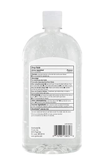 Germ-X Original Hand Sanitizer, Non-Drying Moisturizing Gel with Vitamin E, Instant and No Rinse Formula, Large Family-Size Flip Top Bottle, 32 Fl Oz (Pack of 4)