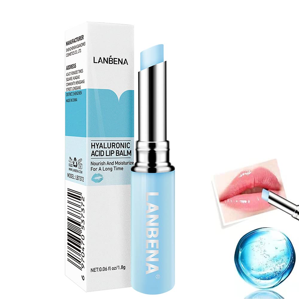 Hyaluronic Acid Lip Balm Long-lasting Moisturizing Nourishing Repair Lips Reduce Fine Lines Relieve Dryness Protect Lip Skin Natural Extract Lip Balm (New Packing)