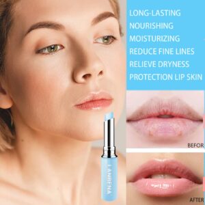 Hyaluronic Acid Lip Balm Long-lasting Moisturizing Nourishing Repair Lips Reduce Fine Lines Relieve Dryness Protect Lip Skin Natural Extract Lip Balm (New Packing)