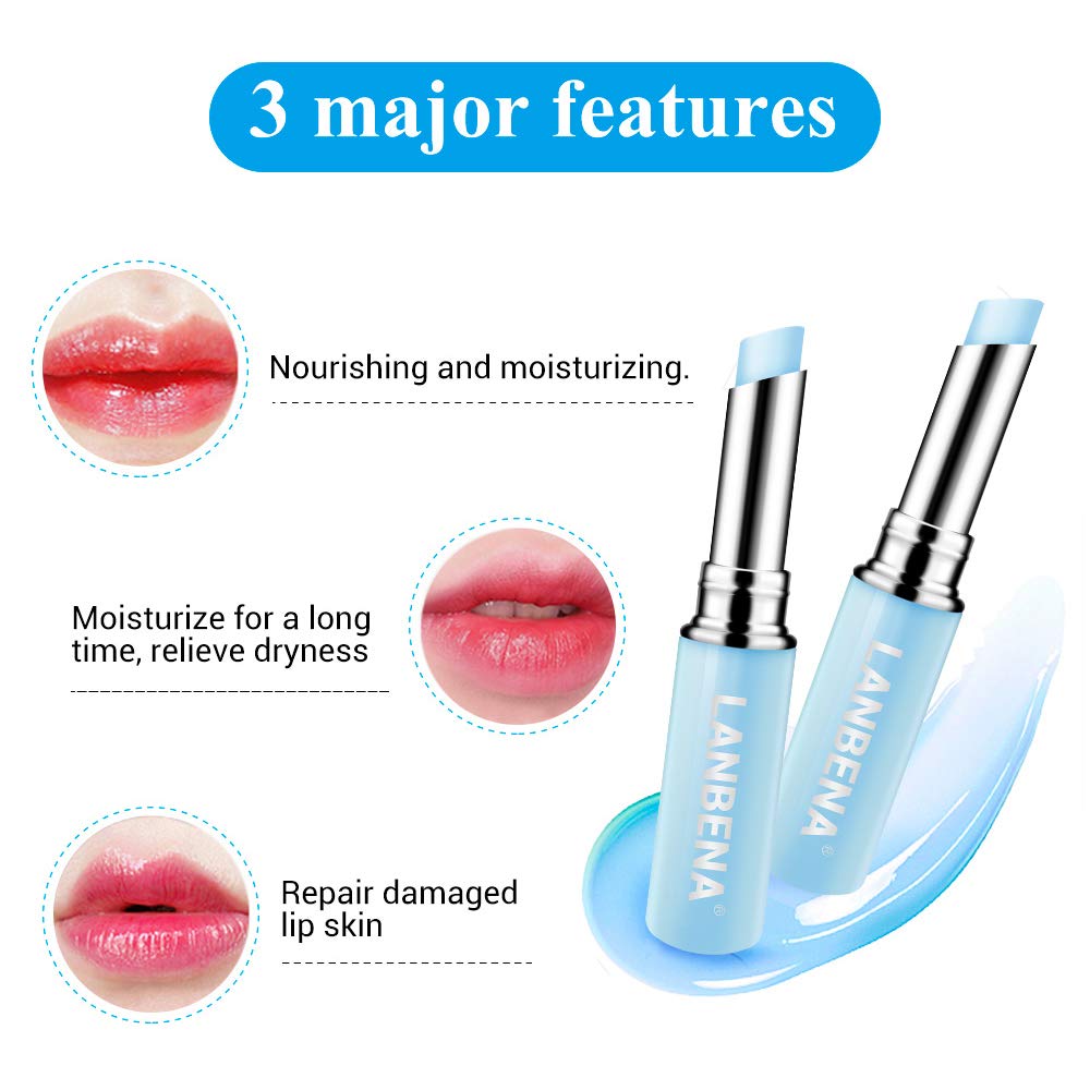 Hyaluronic Acid Lip Balm Long-lasting Moisturizing Nourishing Repair Lips Reduce Fine Lines Relieve Dryness Protect Lip Skin Natural Extract Lip Balm (New Packing)