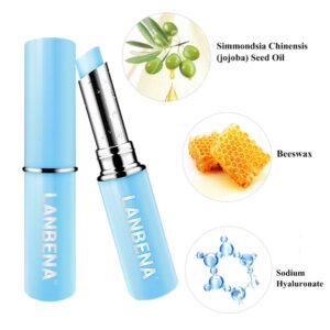 Hyaluronic Acid Lip Balm Long-lasting Moisturizing Nourishing Repair Lips Reduce Fine Lines Relieve Dryness Protect Lip Skin Natural Extract Lip Balm (New Packing)
