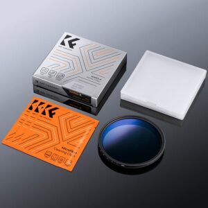 K&F Concept 58mm Variable ND Lens Filter ND2-ND400 (1-9 Stops) 18 Multi-Layer Coatings Adjustable Neutral Density Ultra Slim Lens Filter for Camera Lens (K-Series)