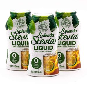 splenda stevia liquid zero calorie sweetener drops, 1.68 fl oz bottle (pack of 3) (packaging may vary)