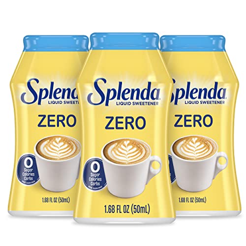 SPLENDA LIQUID Zero Calorie Sweetener drops, 1.68 Ounce Bottle (Pack of 3)