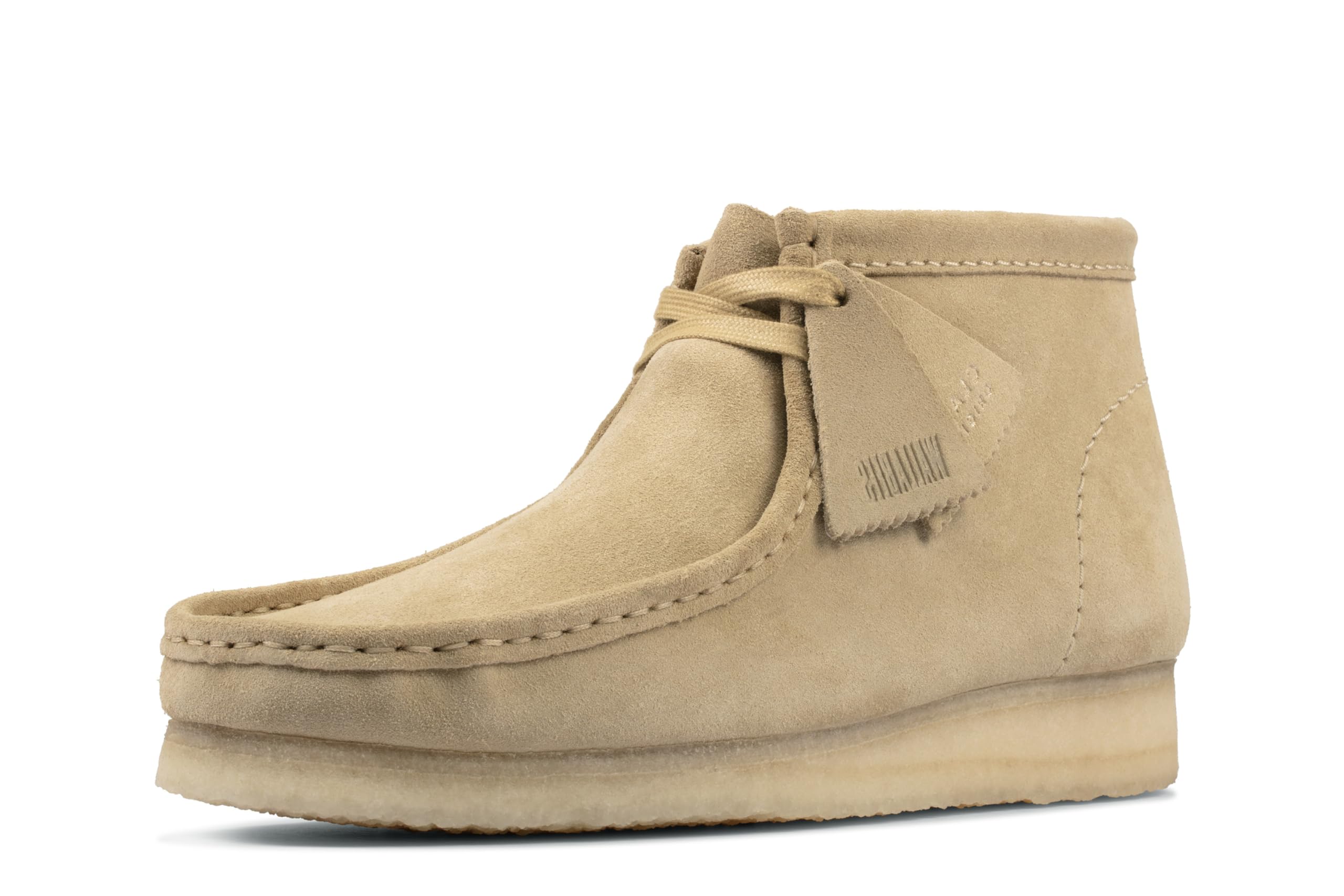 Clarks Men's Wallabee Suede-10M Chukka Boot, Maple Suede, 10