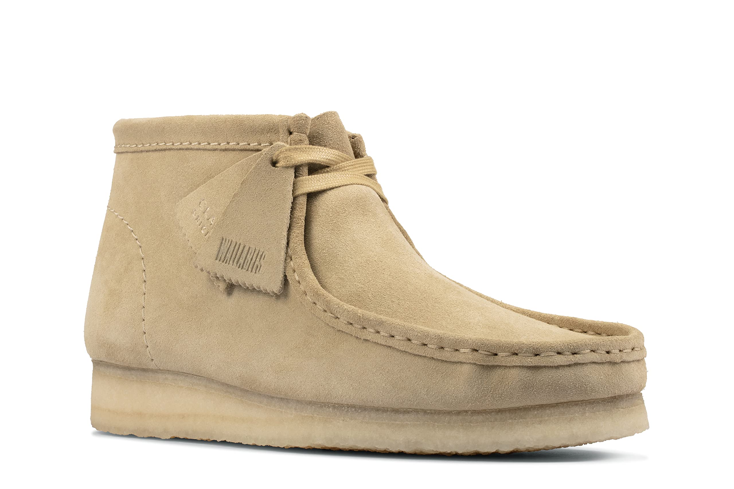 Clarks Men's Wallabee Suede-10M Chukka Boot, Maple Suede, 10