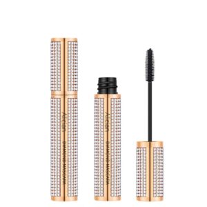 Alician Diamond Mascara, Waterproof Long Curling Extension Eyelashes, Long-Lasting, Thick Thickening, Smudge-proof and Lengthening Voluminous Eyelashes