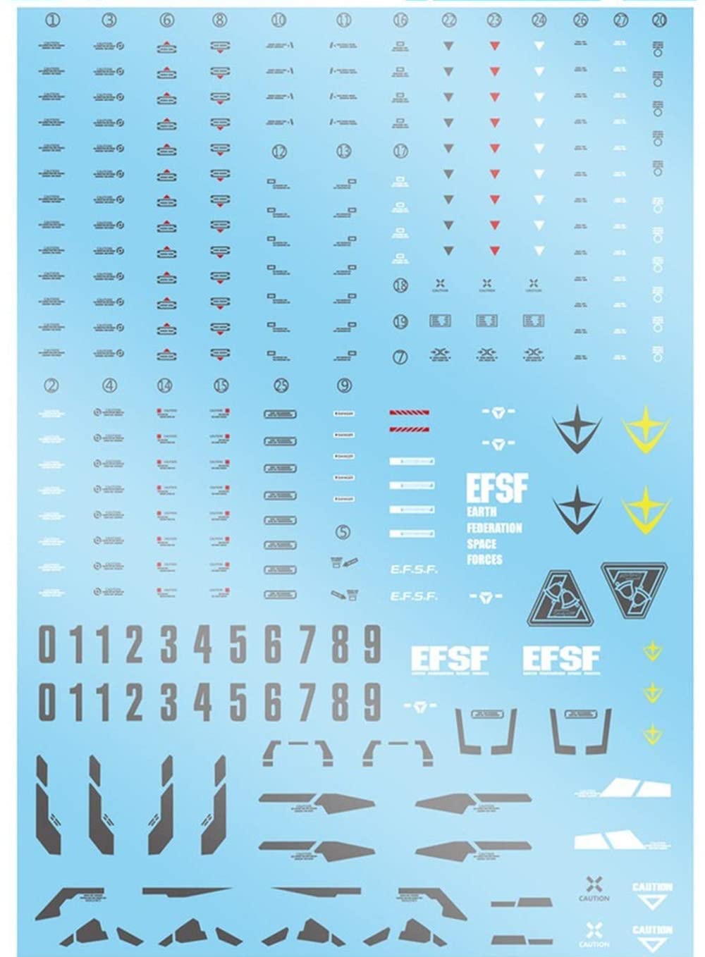 ANSAI Decals Water Slide Decal Fits MG 1/100 RGM-89 Jegan Model Kit DIY Modeling Decals