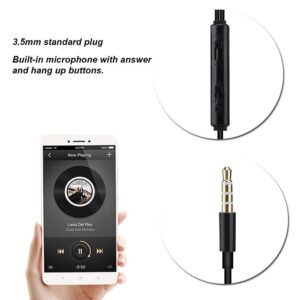 Ciglow in-Ear Headphones, 3.5mm Anti-Radiation Air Acoustic Tube Earpiece Earphone with Microphone for Mobile Phone, Tablet, MP3, MP4, etc.(Black)