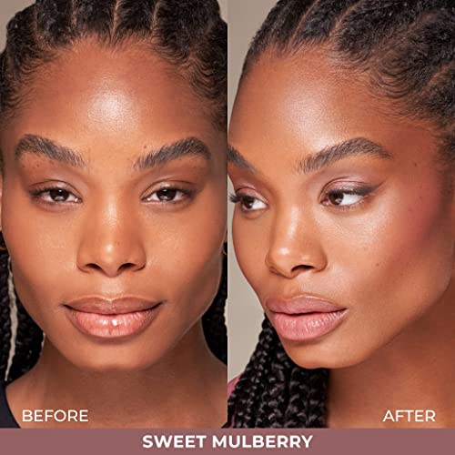 COVER FX Monochromatic Powder Blush Duo - Sweet Mulberry: Rich Berry - Matte + Shimmer Finish - Create Custom, High Impact Color