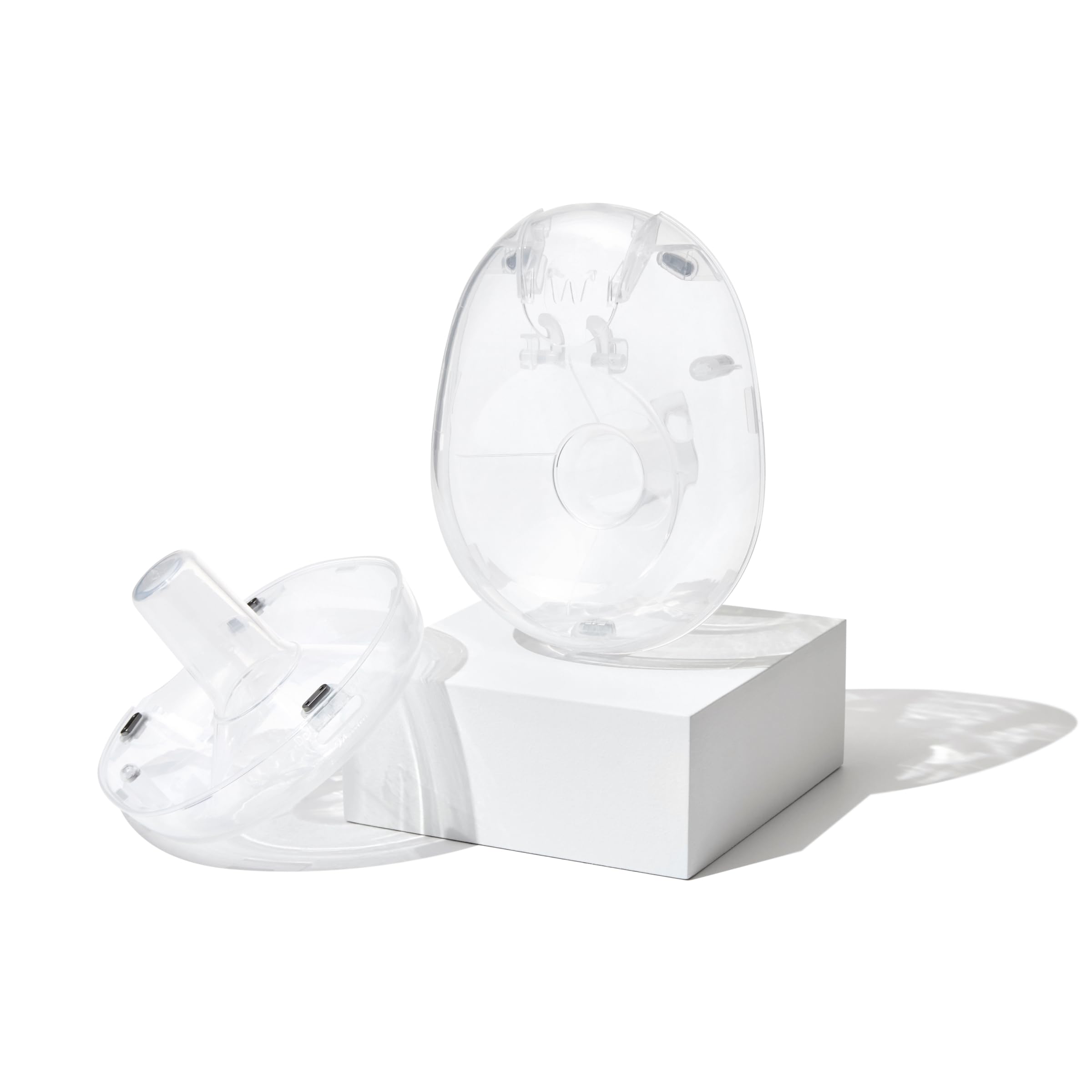 Willow 3.0 Breast Pump Flanges, 24mm, 2 Ct, Breast Shields for Willow 3.0 Wearable Double Electric Breast Pump, Pair with Willow Spill Proof Breast Milk Bags, Clear