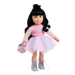 ADORA Amazon Exclusive Amazing Girls Collection, 18” Realistic Doll with Changeable Outfit and Movable Soft Body, Birthday Gift for Kids and Toddlers Ages 6+ - Candy