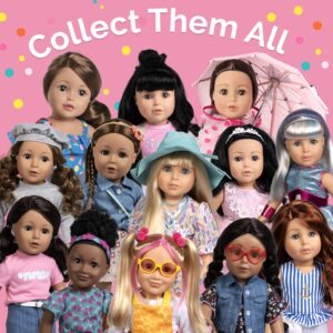 ADORA Amazon Exclusive Amazing Girls Collection, 18” Realistic Doll with Changeable Outfit and Movable Soft Body, Birthday Gift for Kids and Toddlers Ages 6+ - Candy