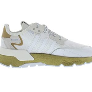 adidas Nite Jogger W Footwear White/Periwinkle/Gold Metallic 8 B (M)